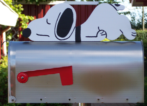"Snoopy-Relax"  Edelstahl US-Mailbox
