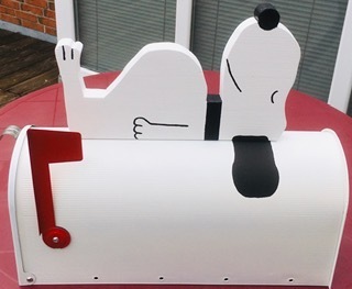 "Snoopy" Edelstahl US-Mailbox, weiss