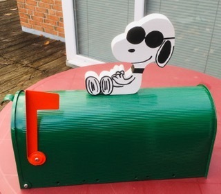 "Snoopy Cool" US-Mailbox, Alu, grün